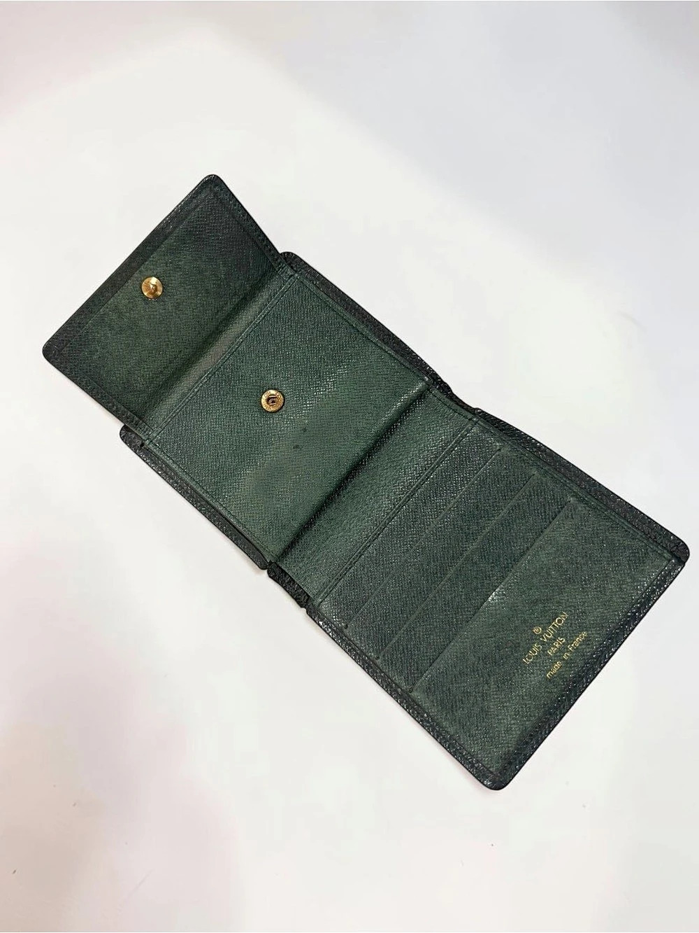 Louis Vuitton Vintage Green Leather Wallet Preloved